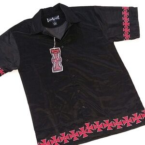 NWT Steve & Barry Iron Cross Club Lounge Shirt S